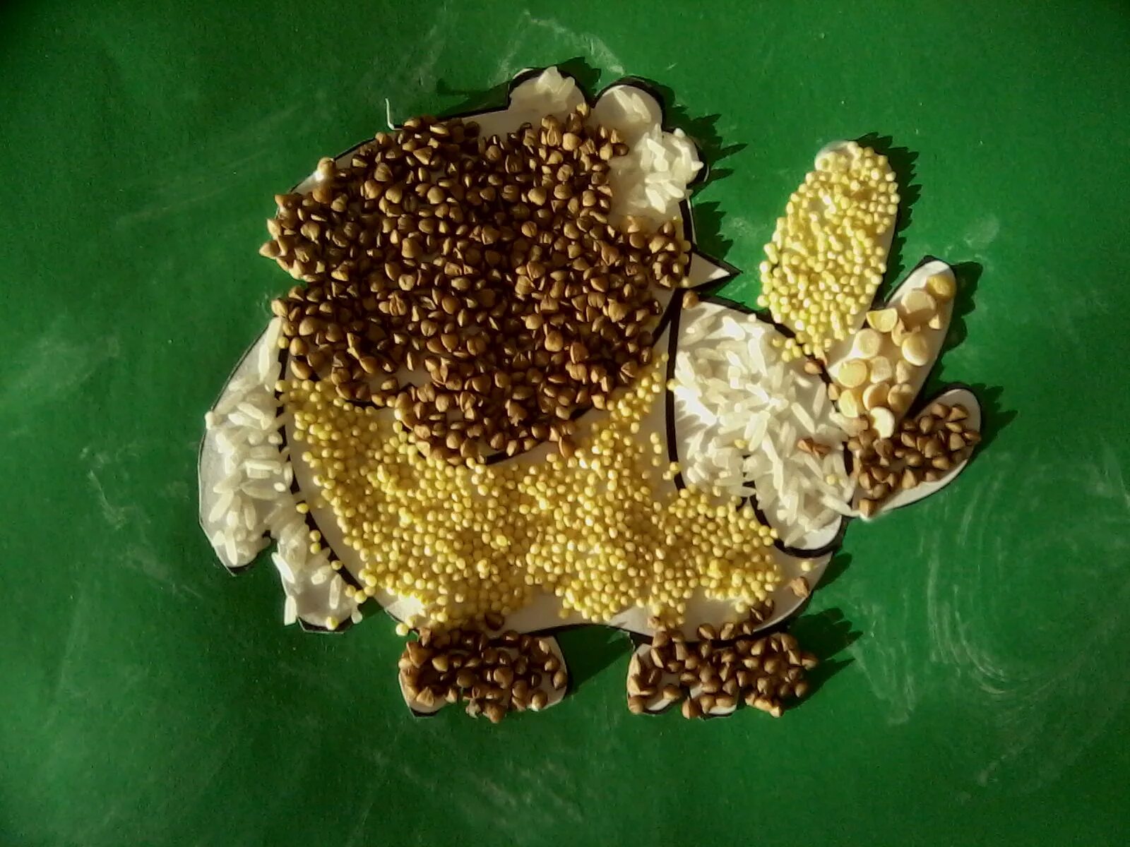 аппликация курица из крупы. курочка из крупы технология 2. курица из крупы технология 2 класс. технология 2 класс крупа. курица по технологии поделка.