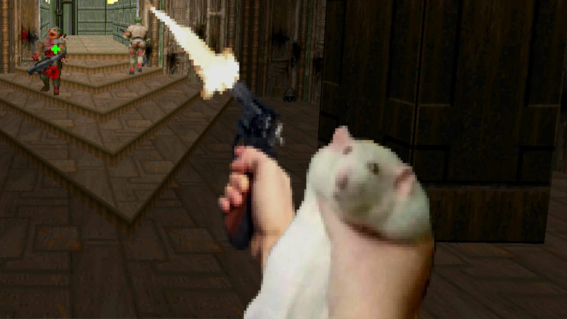 Крик крысы. Крыса с пистолетом. Хомячок с пистолетом. Крыса с револьвером.