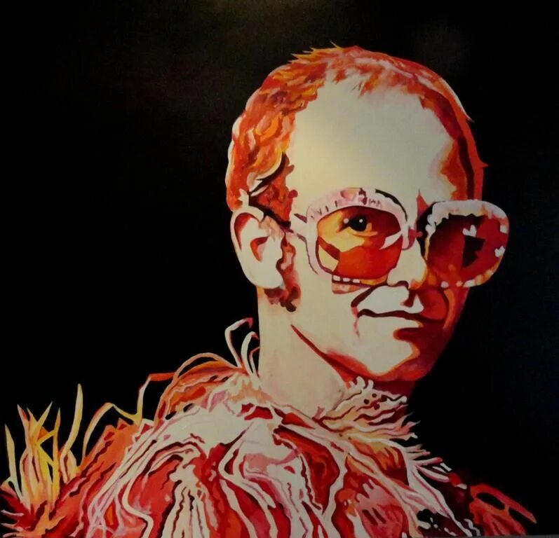 Elton john rock. Элтон Джон арт. John Elton Painting. Элтон Джон граффити. Элтон Джон рисунок.