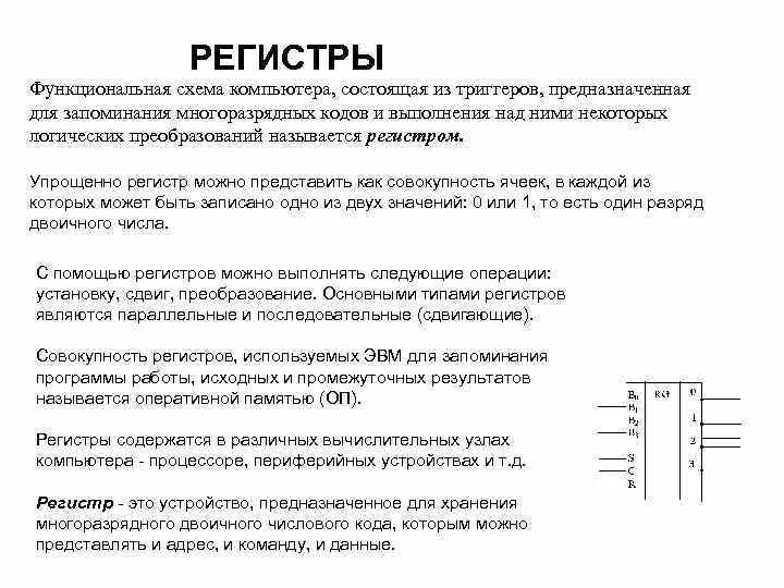 Функциональные схемы регистров.. Функциональная схема компьютера регистры. Из чего состоит регистр. Что называется регистром.