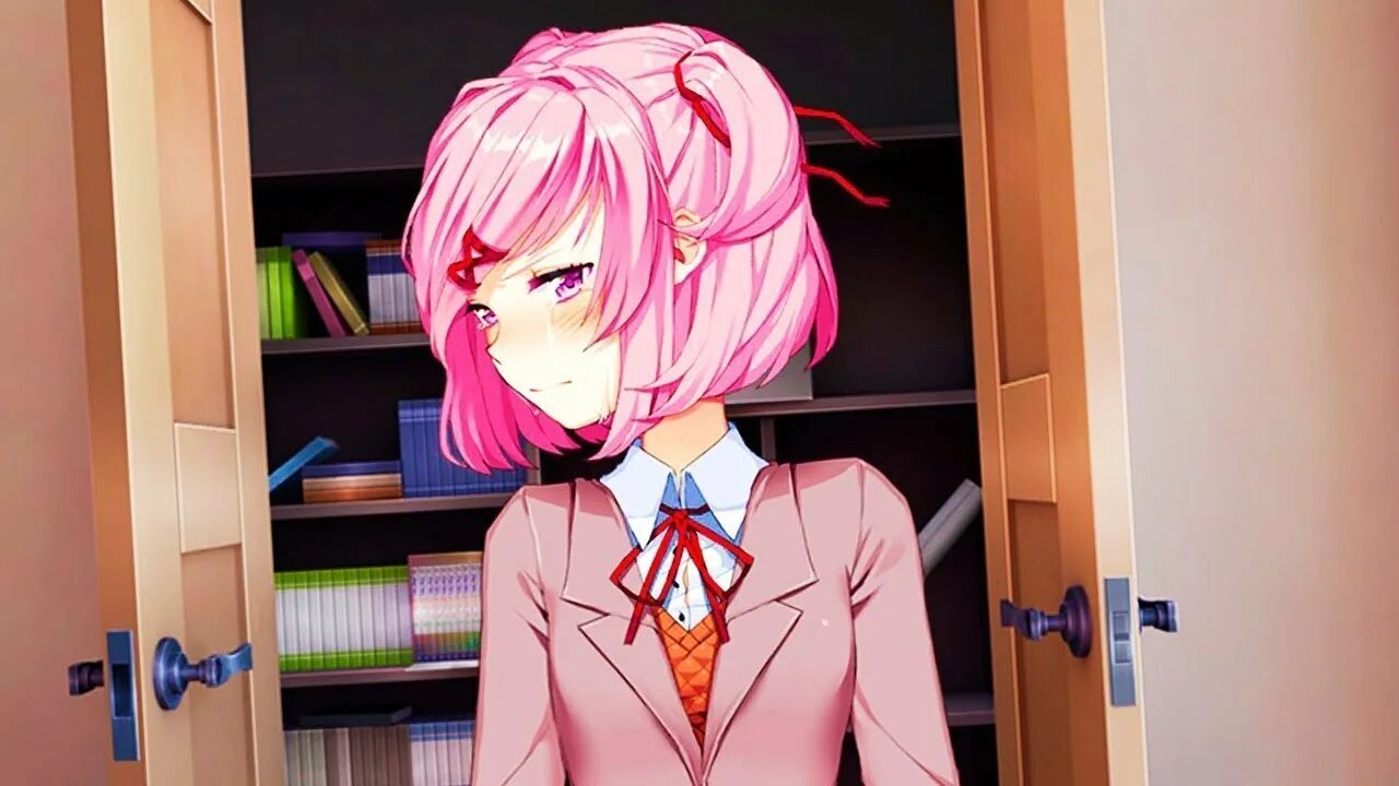 Доку доку литературный клуб концовки. Нацуки Doki Doki. Нацуки ДДЛК. DDLC Нацуки. Нацуки арт.