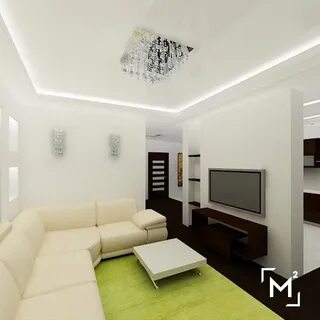 Натяжные потолки в зал 18 кв