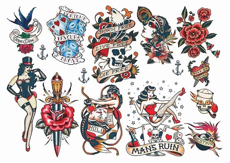 Vintage Tattoo Flash " That's The Hookup Traditional tattoo flash, Vintage flash