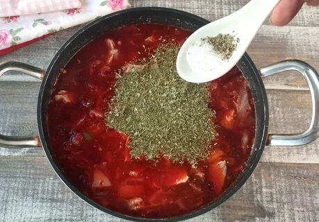 Борщ с мясом свинины