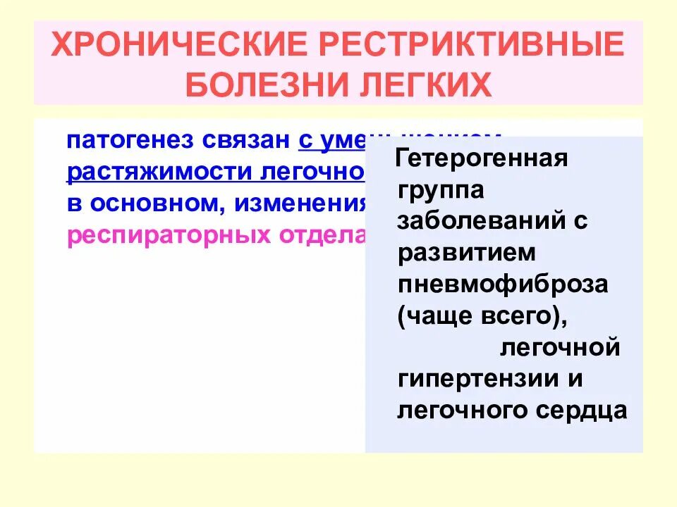 Рестриктивные заболевания легких. Обструктивные и рестриктивные заболевания легких. Рестриктивные болезни легких патогенез. Хронические обструктивные и рестриктивные заболевания легких..