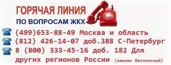 Горячий телефон жкх москва