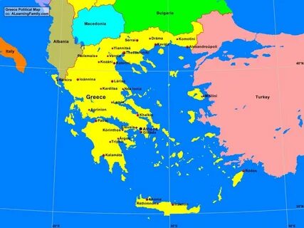 Географическая карта греции