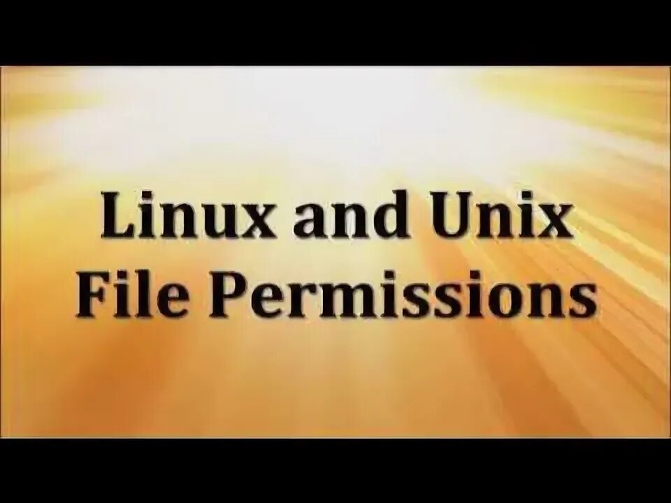 Unix permission. Unix permission