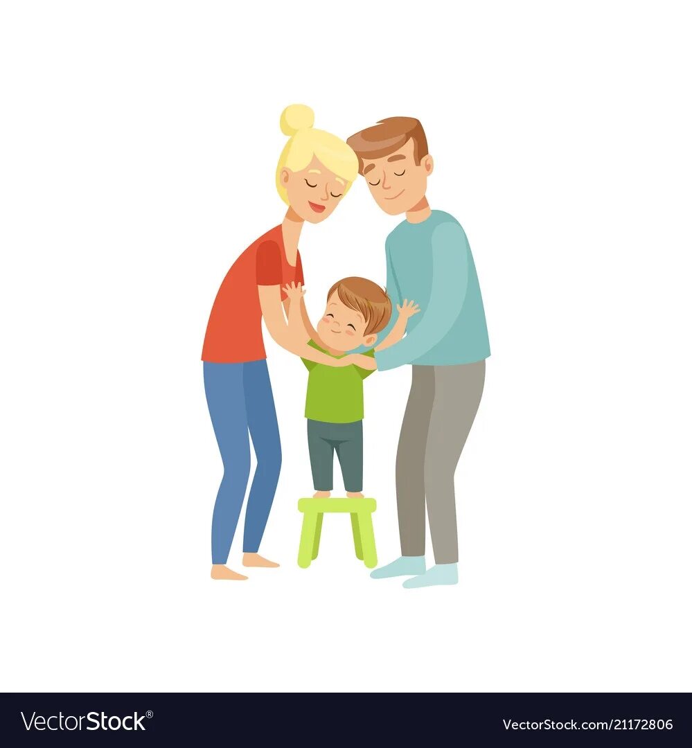 Задача мама папа и сын. Объятия с родителями. Родители обнимают ребенка вектор. Родители на белом фоне иллюстрация. Объятия ребенок и родители иллюстрация.