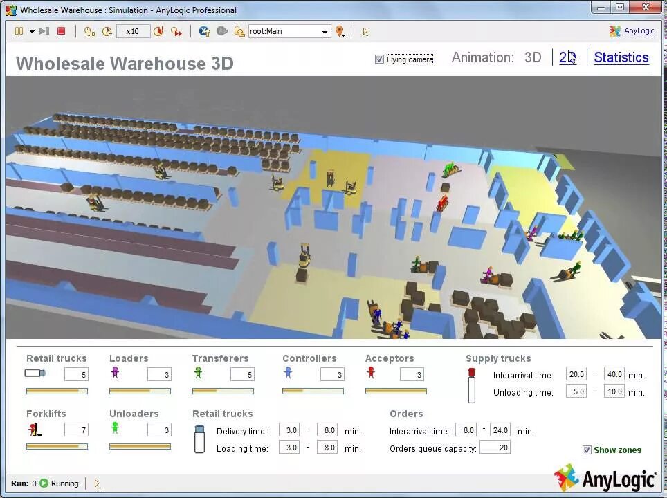 Maxi программа. Модель склада в ANYLOGIC. Имитационная модель ANYLOGIC. • ANYLOGIC программа имитационного моделирования. ANYLOGIC модель ЖД станции.