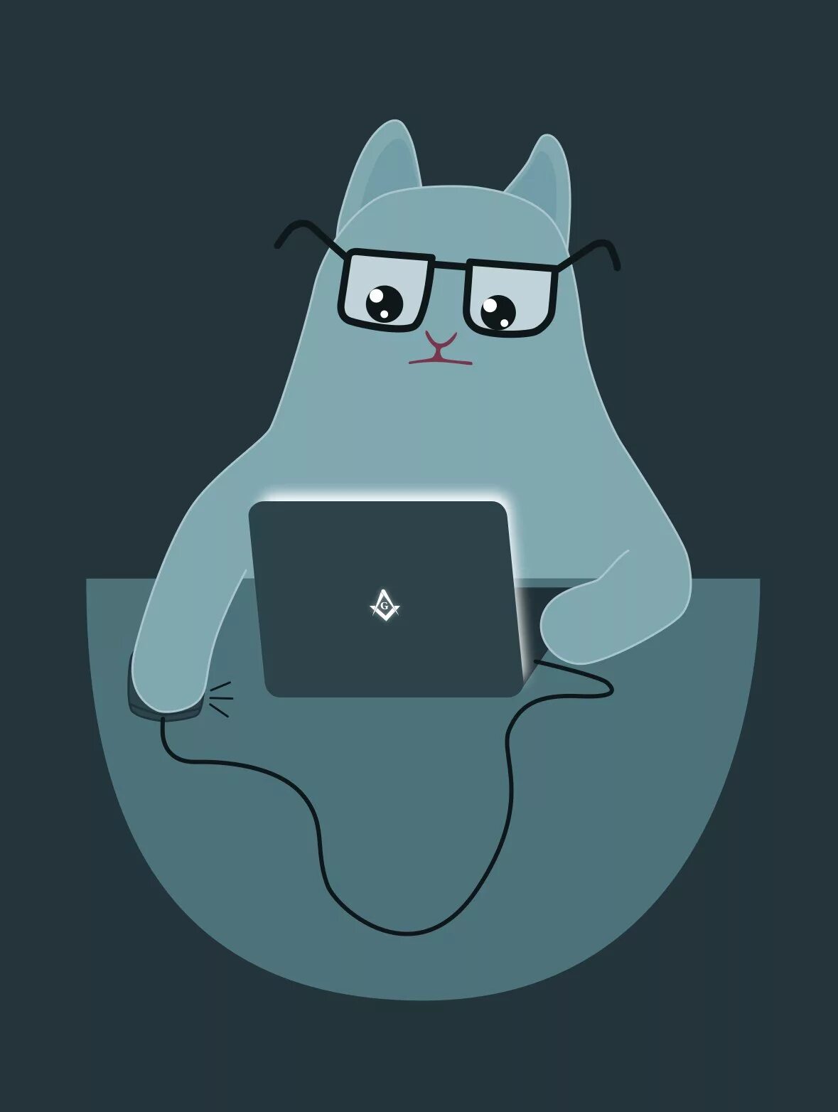 Кот разработчик. Кот программист. Программирование иллюстрация. Аватар программиста. Кот программист арт.