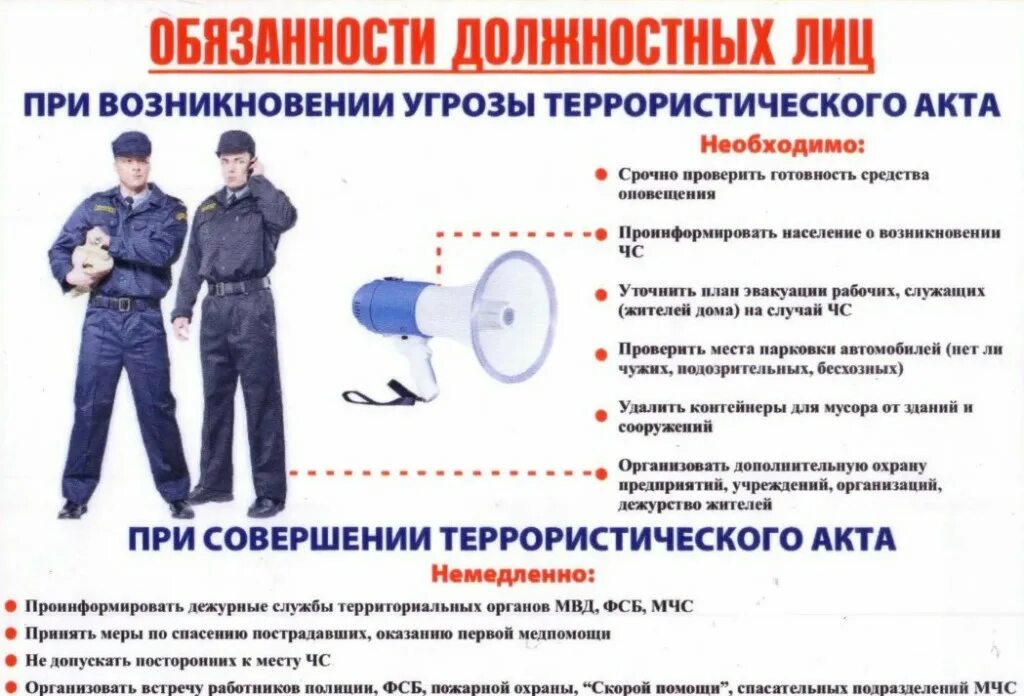Инструктаж работников по антитеррору