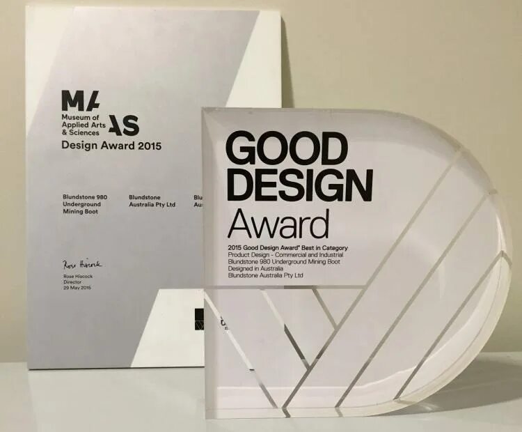 Longer design. Good Design Award. Best for Life Design Award logo.