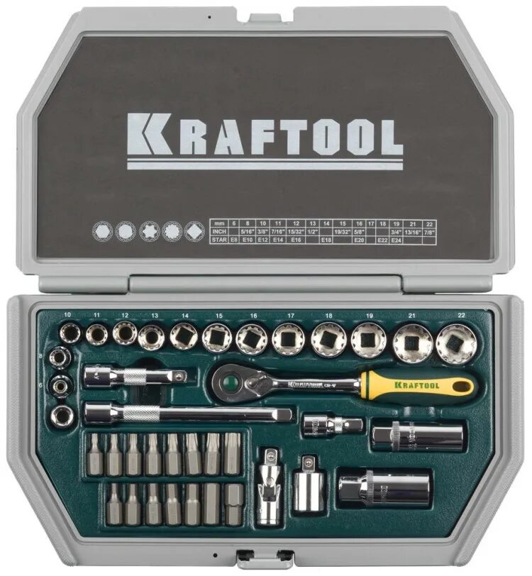 27970-H38 набор Kraftool. Kraftool h38. Набор бит и торцевых головок Kraftool. Набор бит и торцевых головок Kraftool 27970-h38, 38 предм.,.