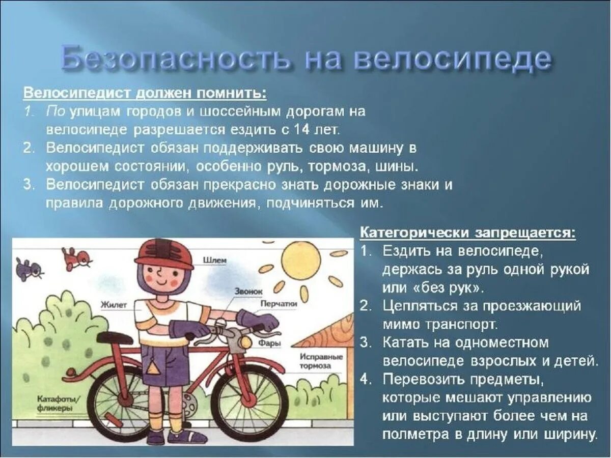 Каждый год ездим. Правила ПДД на велосипеде для детей. Правила безопасности велосипедиста. Правило безопасности велосипедиста. Безопасность езды на велосипеде.