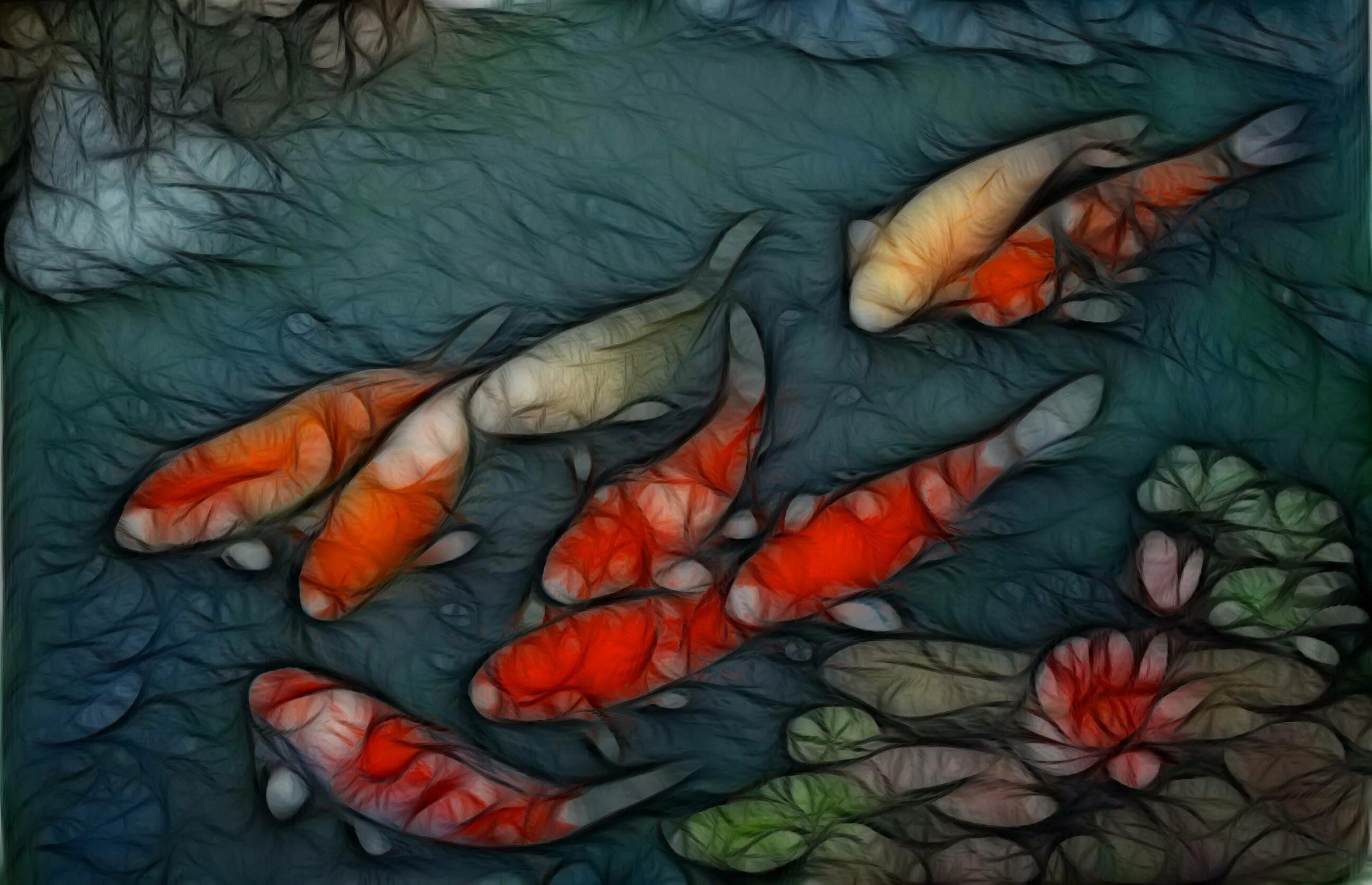 Куда поднести духовного карпа. Японский Карп. Рыбки кои. Рыба абстракция. Карпы в пруду.