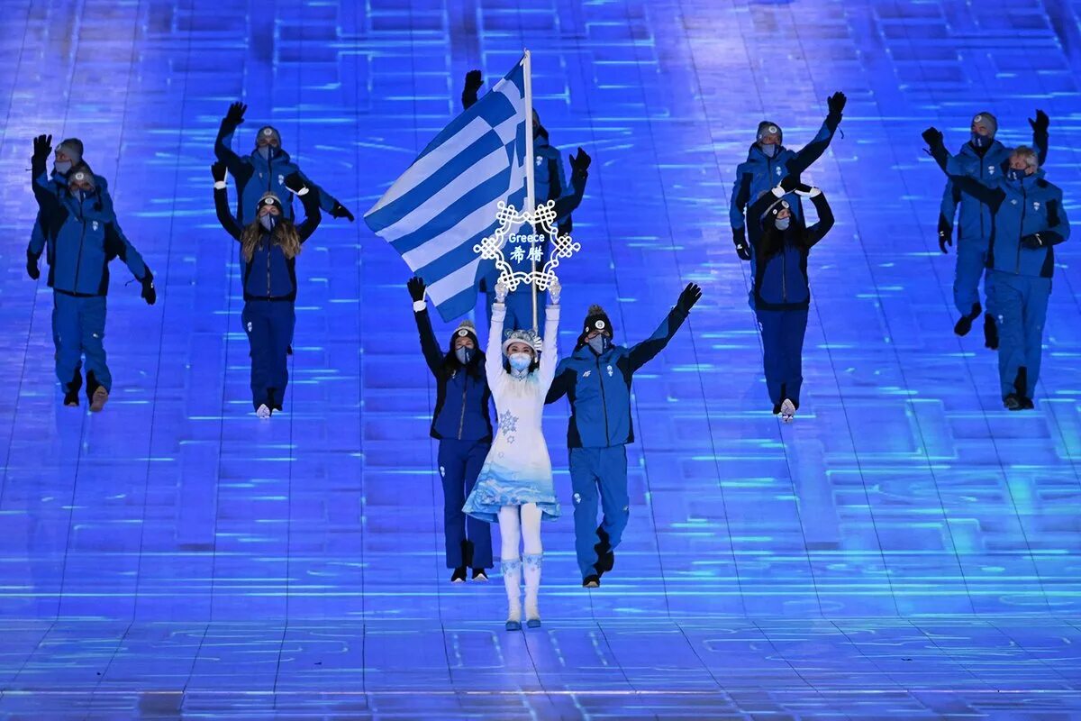 Смотрела открытие олимпиады. Греция зимние Олимпийские игры 2022. Олимпийская сборная Греции. Церемония открытия Олимпийских игр в Греции.