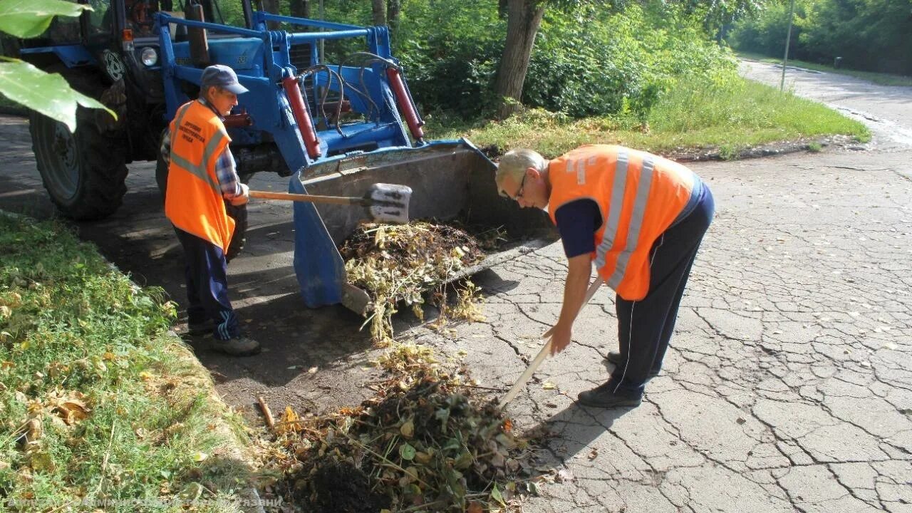 Уборка территории проводится. Уборка и выкашивание газонов МКД. Газон в парке. Дирекция благоустройства города Рязань.