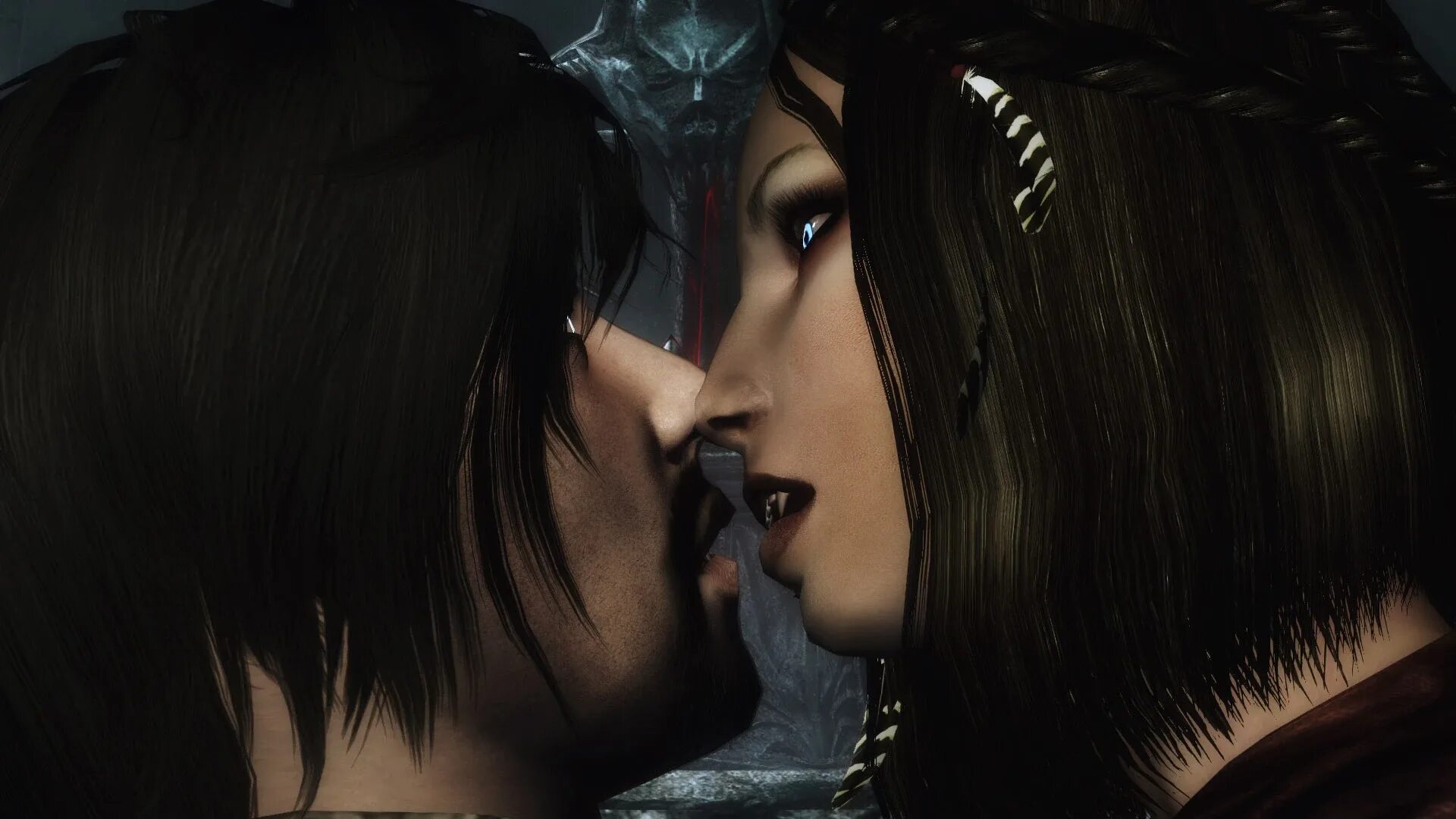 Vampyx kiss. Серана скайрим поцелуй. Noname55 серана. A Skyrim Kiss.