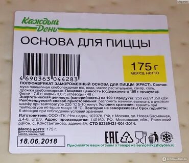 Срок годности пиццы в холодильнике