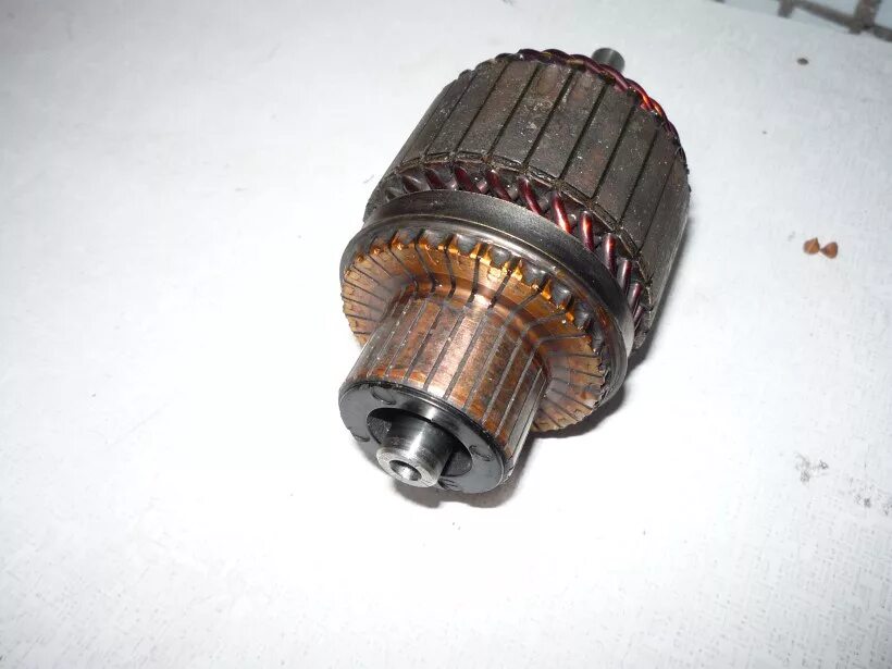 коллектор стартера. ротор стартера ваз 2114. шлифовка коллектора. шлифовальные коллектора. коллектор стартера.