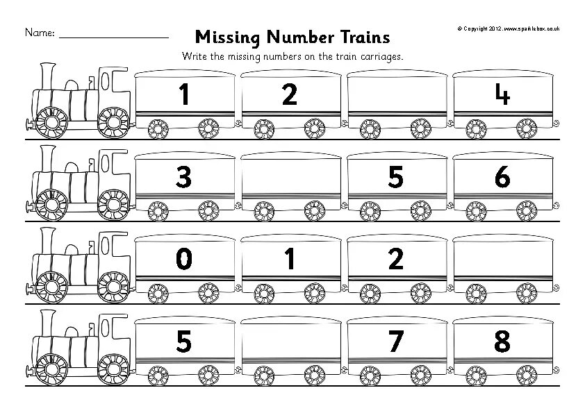 Numbered train. Number train worksheet. numbers training worksheet. train numbers for kids. train worksheets for kids.