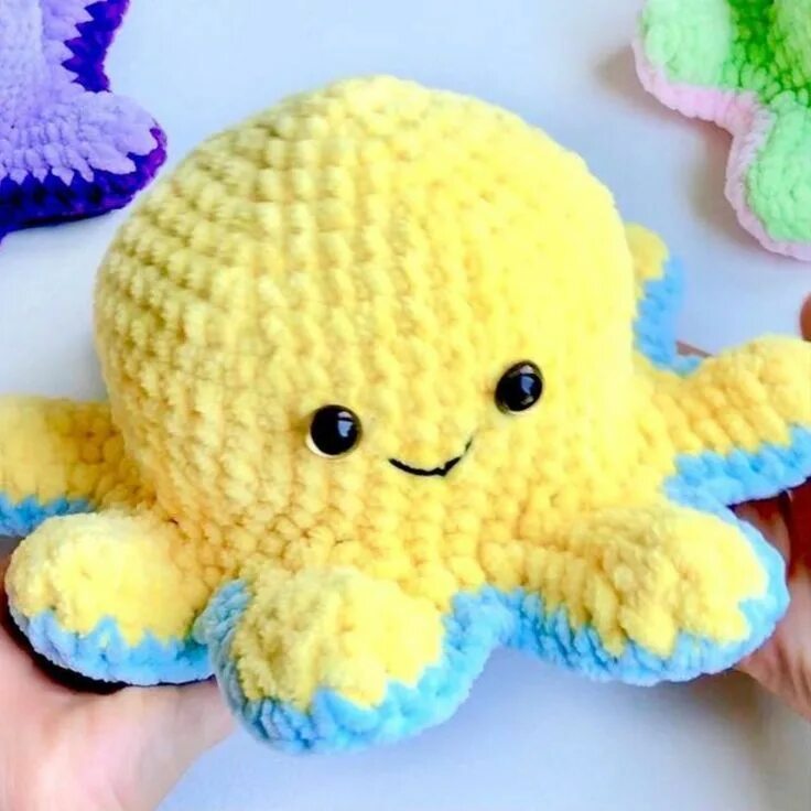 Амигуруми осьминожка. Игрушка амигуруми осьминожка. Медуза из ализе пуффи. Медуза из плюшевой пряжи. Осьминожки из ализе пуффи.