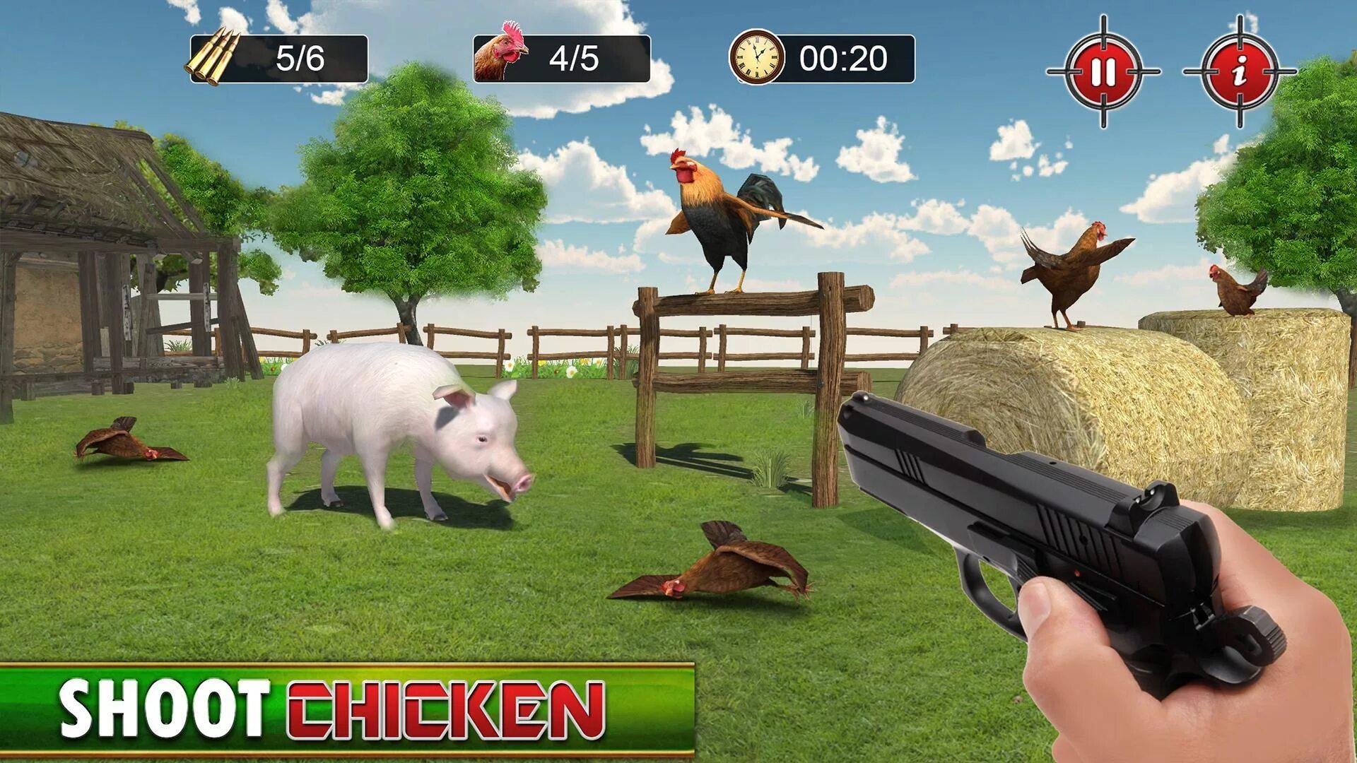 Chicken gun 4.0 взломанная версия. Игра курицы стрелялки. Игра Чикен Ган. Стрелялка собака. Игра про курицу с ружьем.