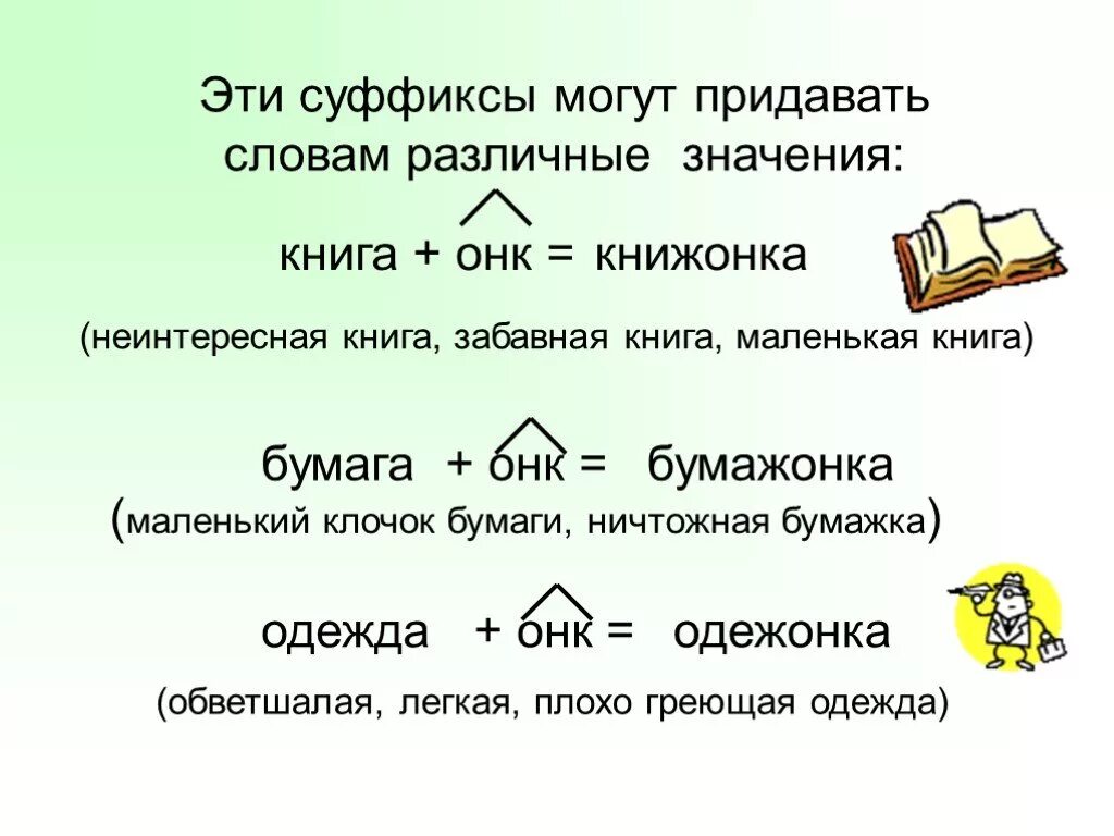 Суффикс ОНК. Слова с суффиксом ОНК. Суффикс ОНК В существительных. Слова с суффиксом к.