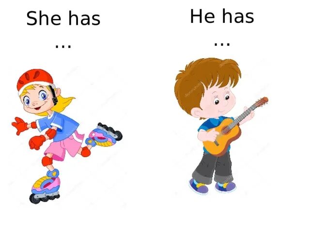 He has. I have картинка для детей. he she has. he has she has. she has рисунок.