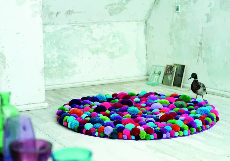 Что можно сделать из старого ковра Custom Made Crochet Rag Rug Fleece Chevron Stripe Recycled Fabric Fringed Revers