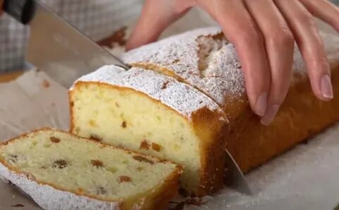 Нежный творожный кекс с изюмом