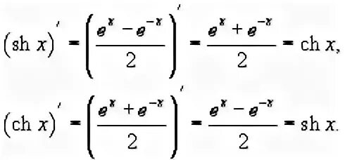 Производные гиперболических функций формулы. Производные гиперболического синуса. Гиперболический синус и косинус производные. Производная гиперболического синуса и косинуса.