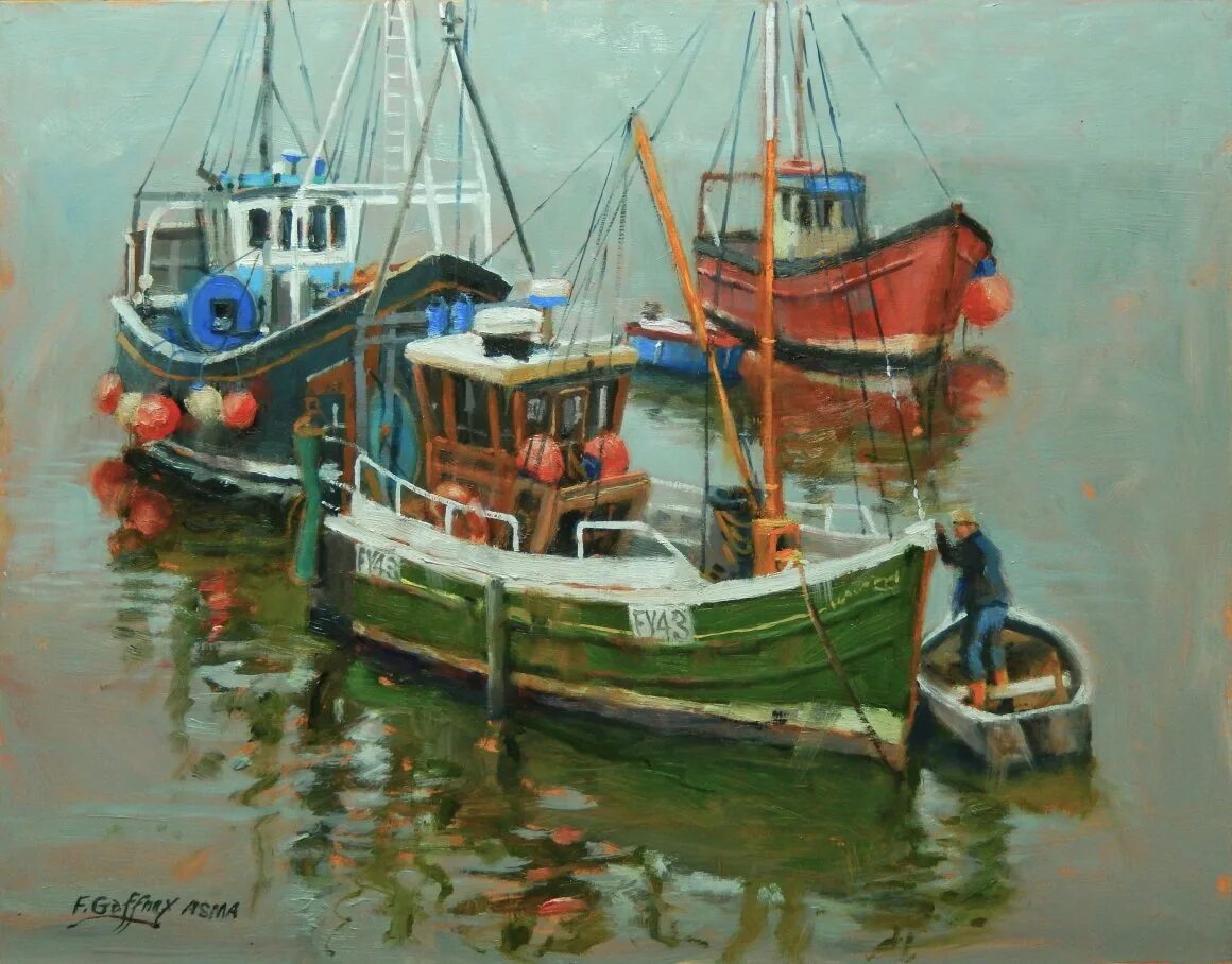 Баркас на воде. Старая рыбацкая лодка. Парусный рыбацкий баркас. Рыбацкий катер. Баркас на воде.