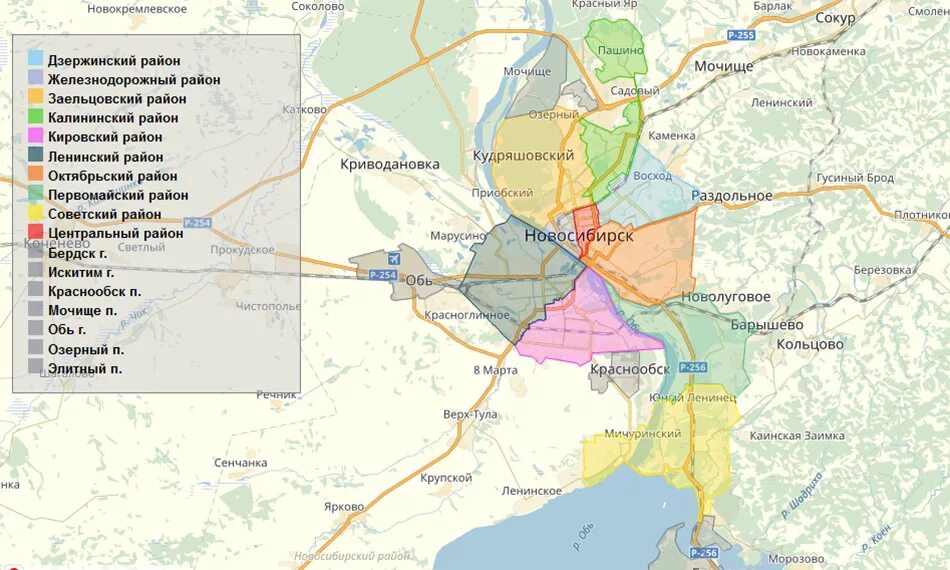 Сколько есть в новосибирске. Карта районов Новосибирска с границами. Районы Новосибирска на карте города. Карта Новосибирска по районам. Карта Новосибирска по районам города.
