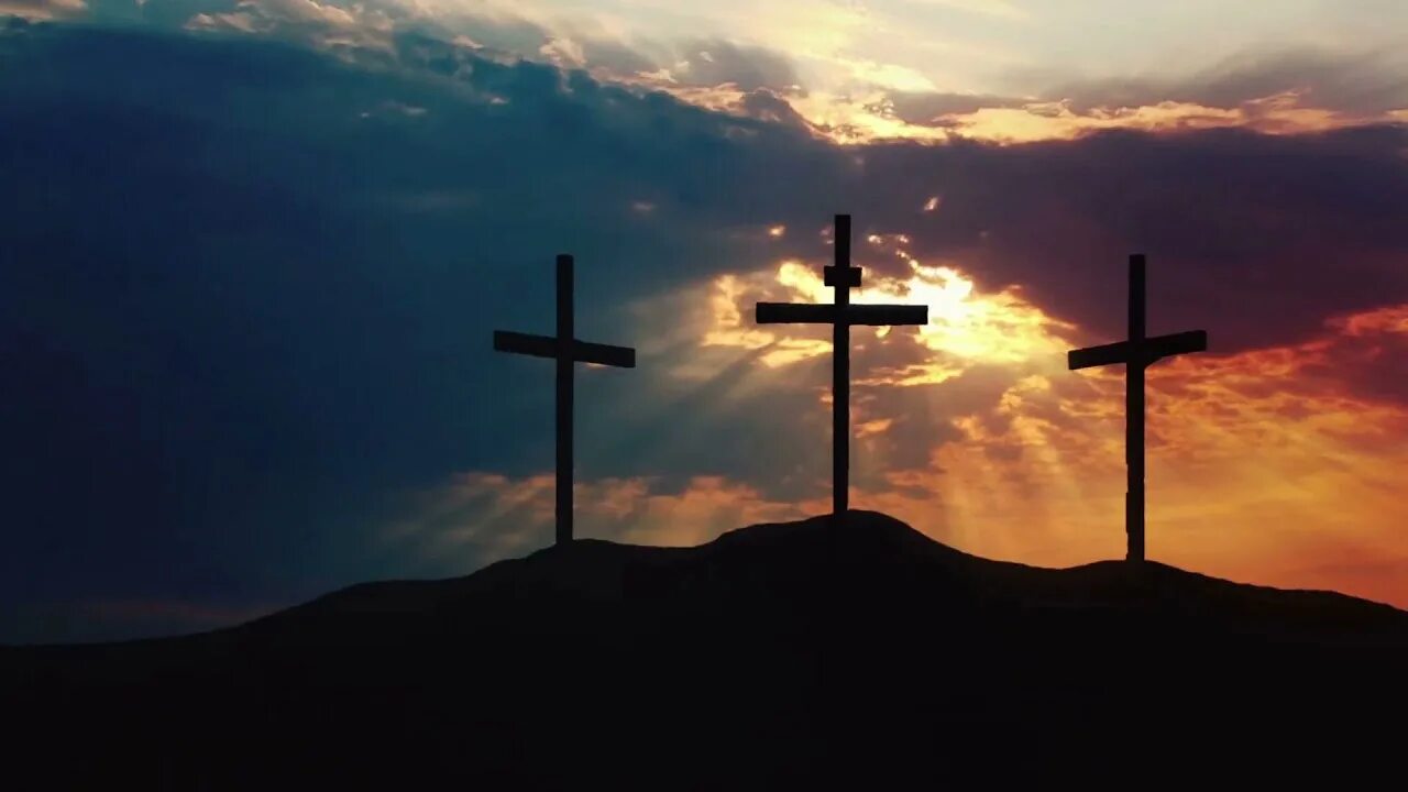 Крест на холме с голубым небом фото Silhouettes of crosses at sunset Photo Lightstock