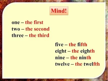 Two the second