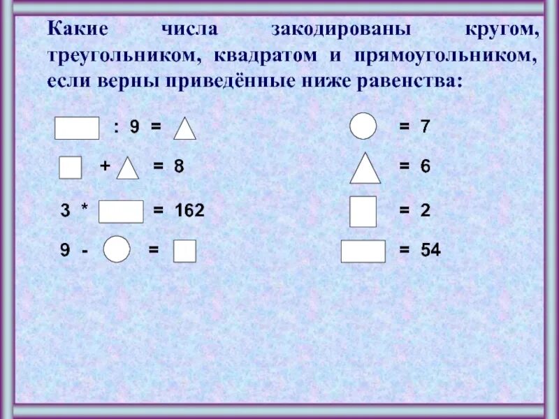 Какой цифрой обозначают квадрат