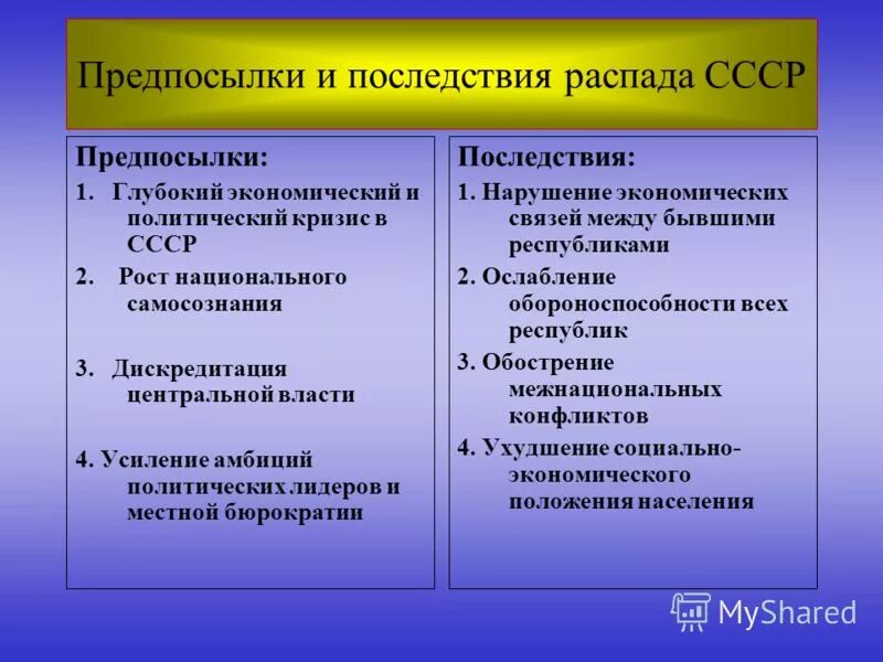 В результате экономического кризиса. Распад СССР причины и последствия таблица. Три последствия распада СССР. Социально-экономические последствия распада СССР. Последствия распад ССР.