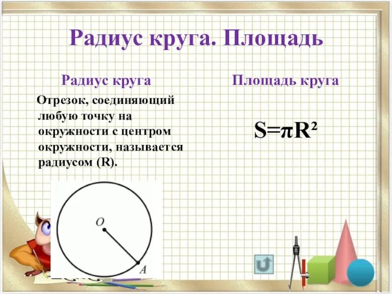 Радиус окружности в метрах. Радиус круга. где радиус окружности. что называется радиусом окружности. определение радиуса.