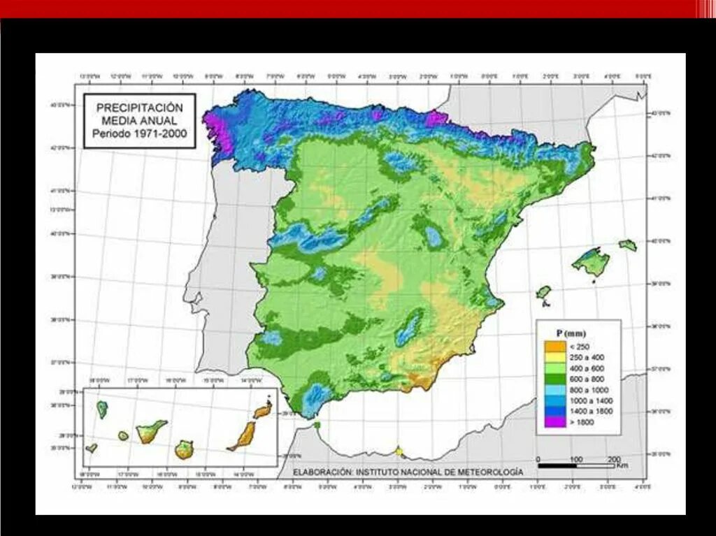 Годовой уровень осадков. Климатическая карта Испании. Годовое колво осадков в Испании. Климат Испании карта. Осадки на карте в Испании.