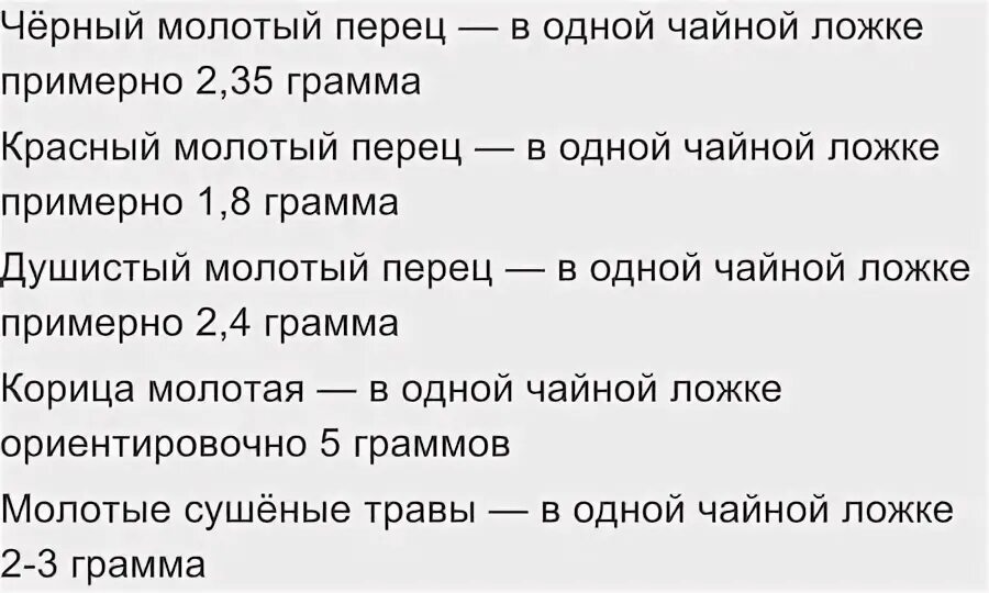 Сколько грамм перца молотого в столовой ложке. Мерные ложки для сыпучих продуктов в граммах таблица. 1 чайная ложка перца молотого сколько грамм. Сколько грамм черного перца в столовой ложке. Сколько молотого черного перца в чайной ложке.