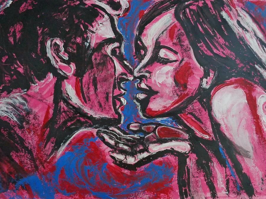 Поцелуй в живописи. Картина поцелуй. Картина Целующиеся. Тройной поцелуй в живописи.