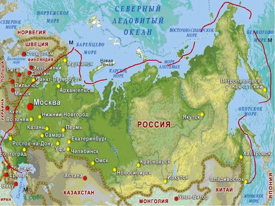 Название северный край. Карта России с реками и озерами и морями. Карта России моря озера и реки России.