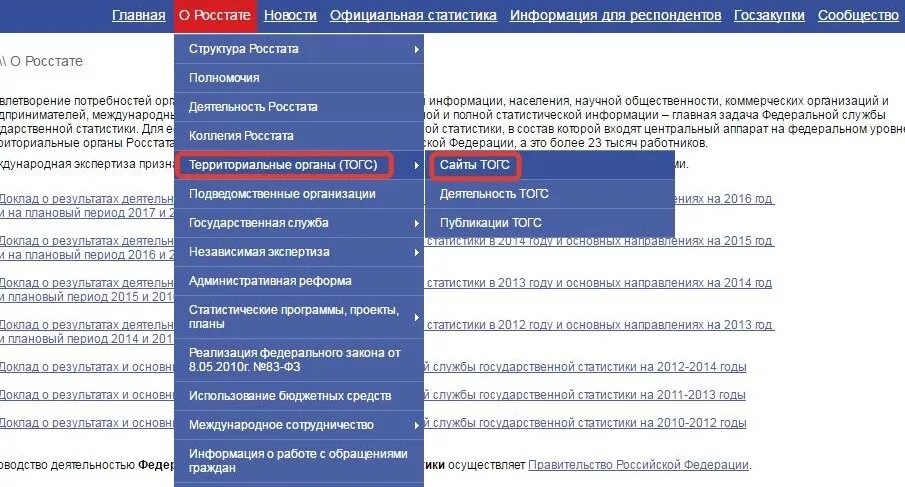 Сайт росстата коды. Тогс росстат. номера тогс. коды территориального органа росстата по инн. статистические коды организации по инн.