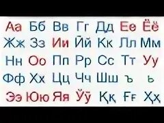 Узбекский русскими буквами