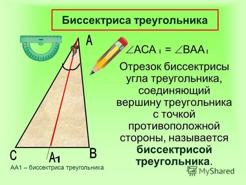 Биссектриса фигуры. Биссектриса. Биссектриса треугольника. Биссектриса угла треугольника. Что такое биссектриса в геометрии.