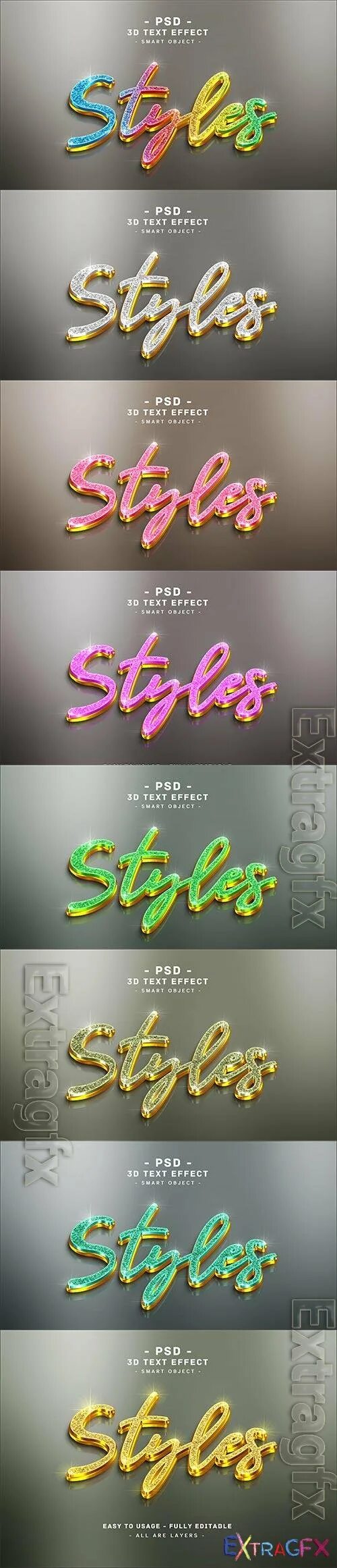 Text PSD. Glass text PSD. AA text PSD.