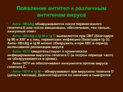 Антитела к антигенам вируса гепатита c