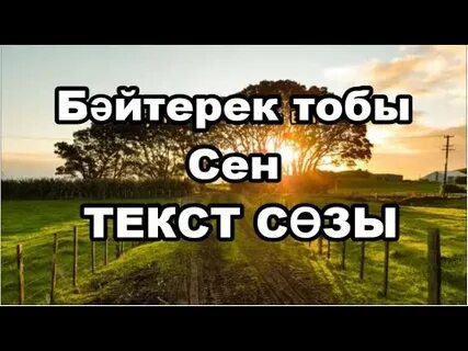 Сен байтерек текст